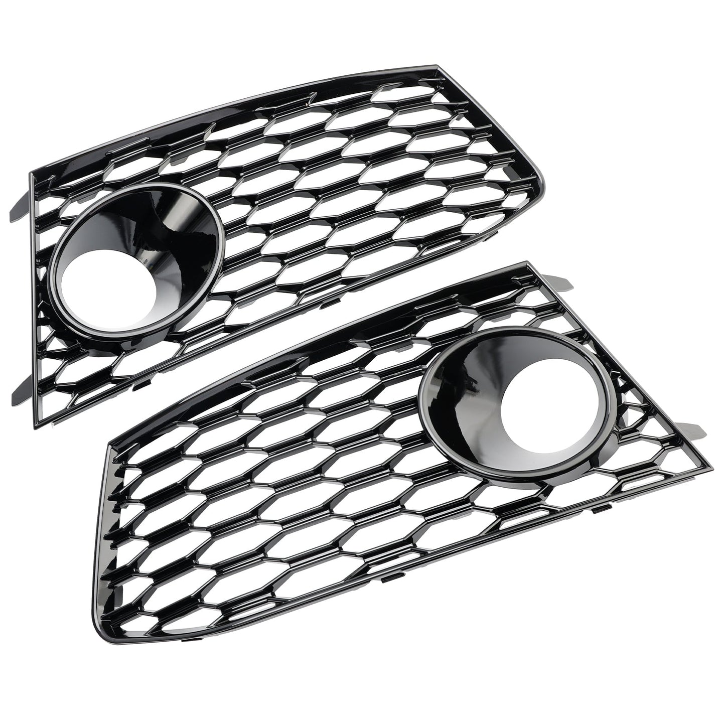 2014-2018 Audi RS7 Front Bumper Fog Light Lamp Frame Grille Cover — Pair