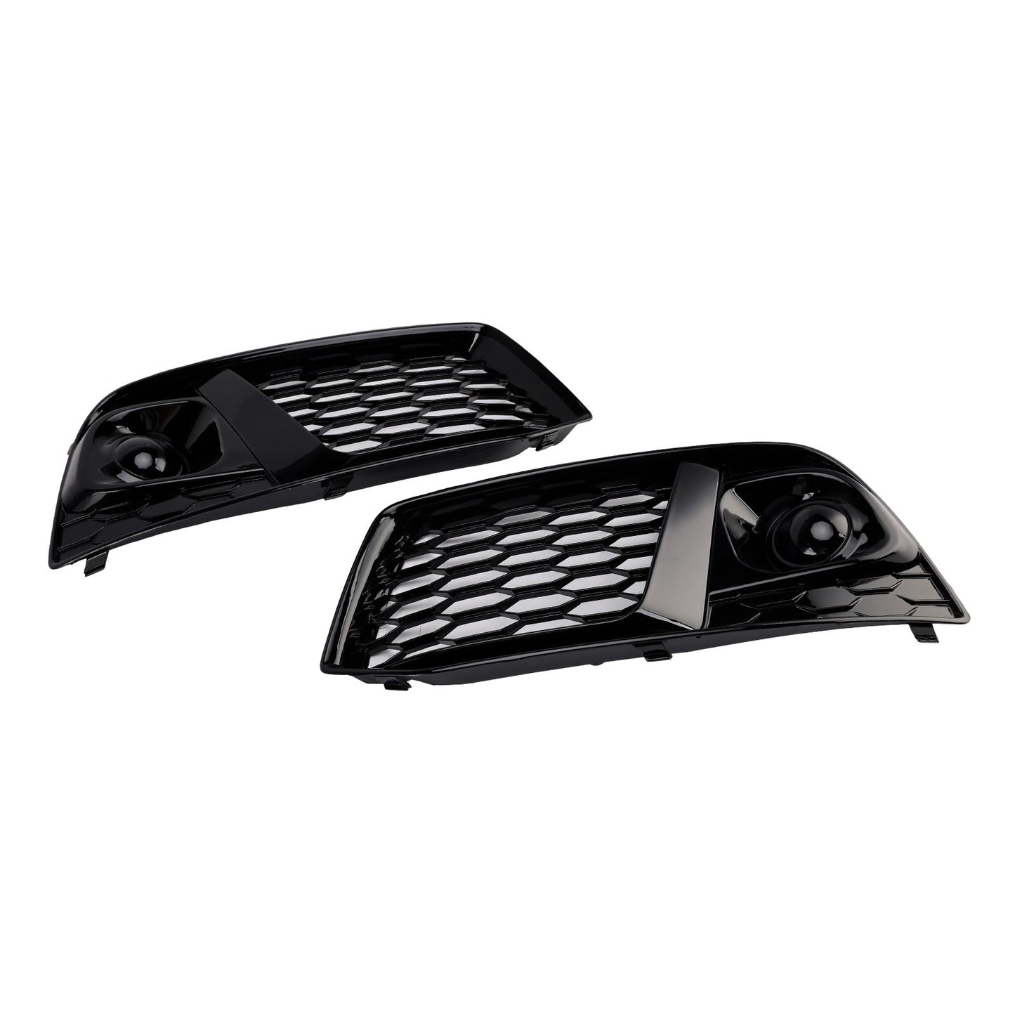 2018-2019 Audi Q5 SQ5 Black Front Honeycomb Fog Lamp Grille Cover