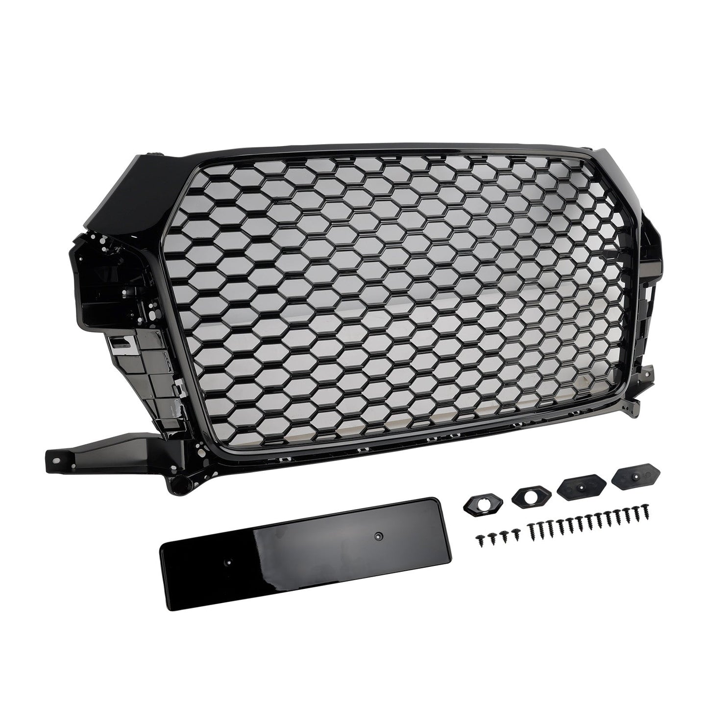 2016-2018 Audi Q3 Gloss Black RSQ3 Style Front Honeycomb Grille