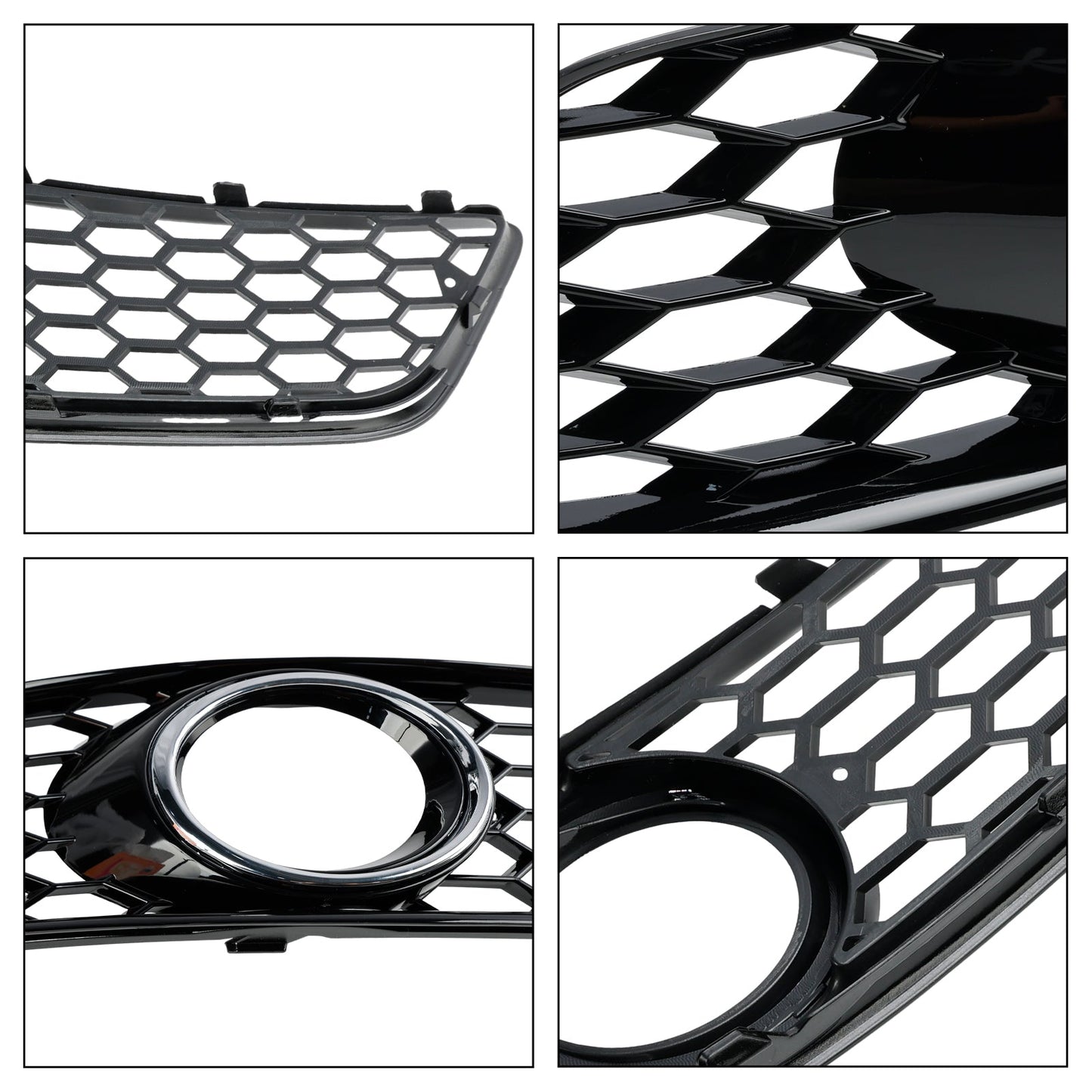 2009-2013 Audi A3 8P Standard Version Honeycomb Front Bumper Fog Light Grille Cover