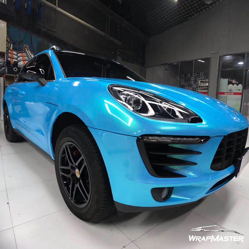 Color Shift Blue Car Wrap Magic Gold