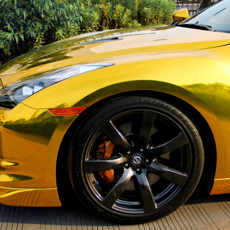 Mirror Chrome Gold High Stretch Vinyl Wrap