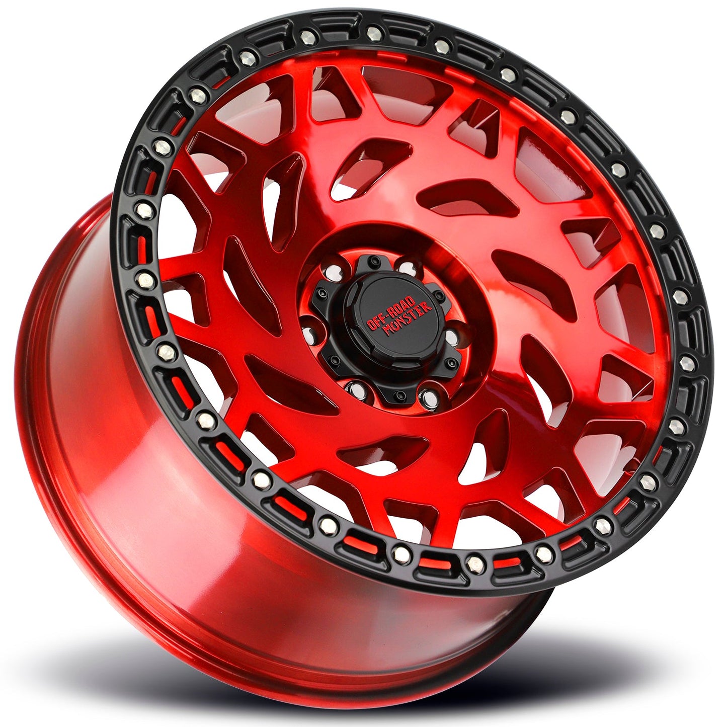 M50 Candy Red Black Ring Forged Wheels