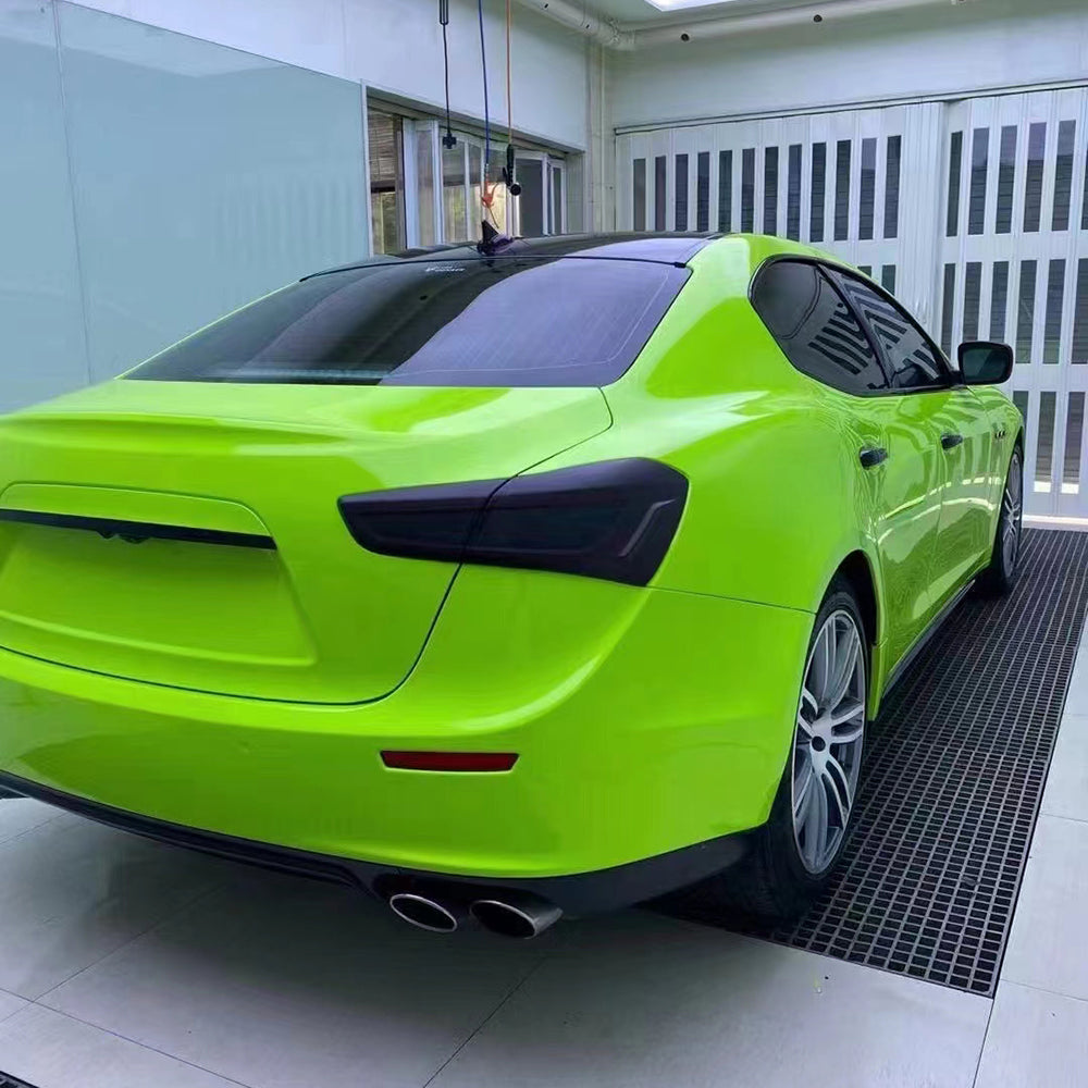 Glossy Crystal Apple Green Vinyl Wrap PET Liner