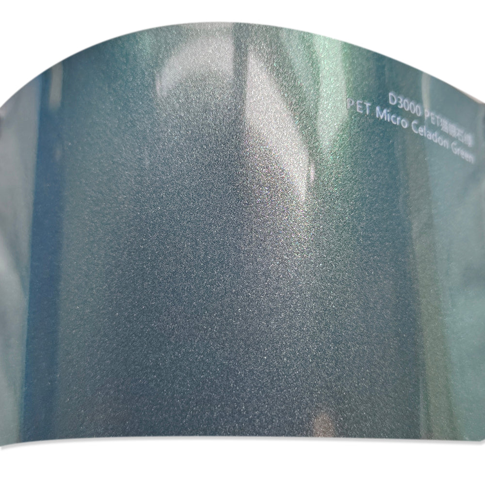Gloss Diamonds Micro Celadon Green Grey Car Wrap (PET Liner)