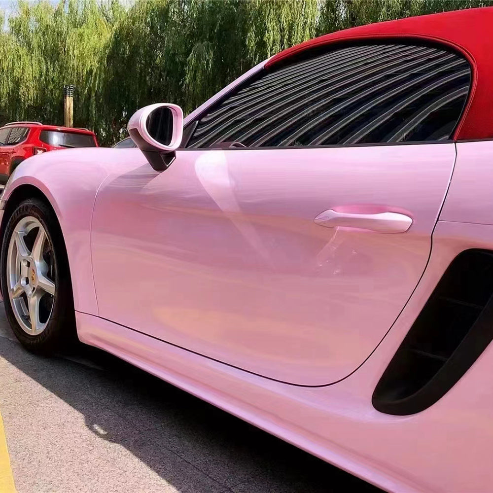 True Glossy Pink Wrap Auto Wrappen (PET Liner)