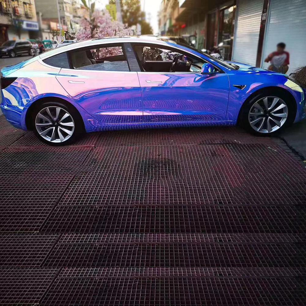 Chrome Rainbow Blue Wrap