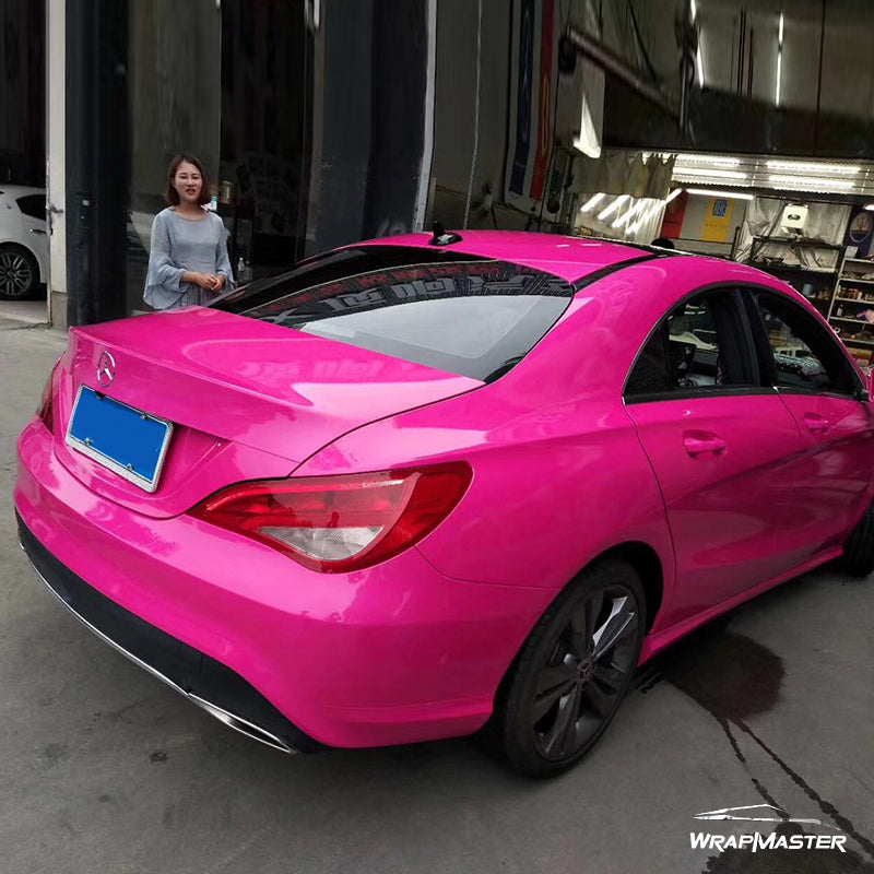 Glossy Crystal Rose Red Auto Wrap
