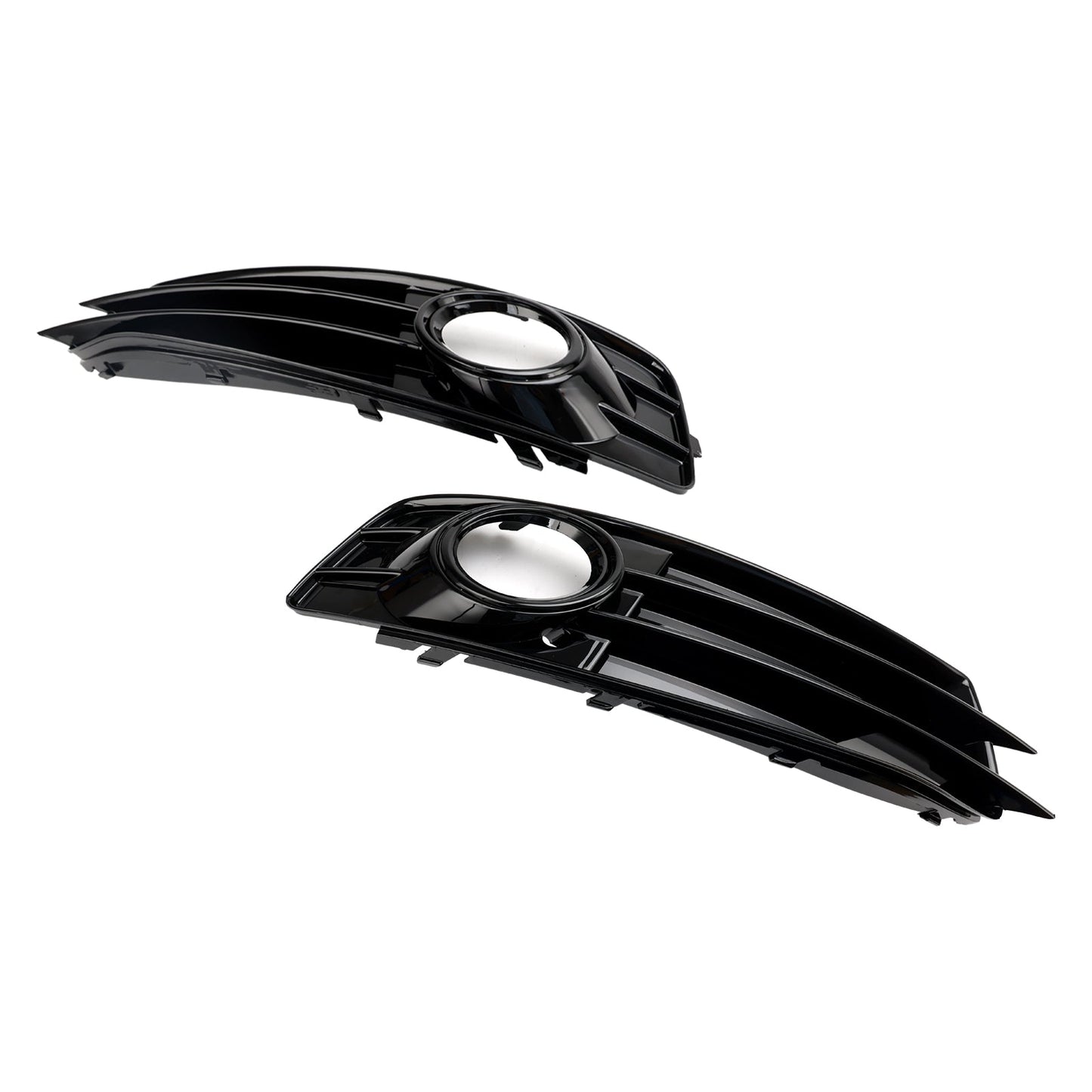 2009-2012 Audi A3 8P S-Line Front Lower Bumper Grille Fog Light Cover — Pair (8P0807682 / 8P0807681)