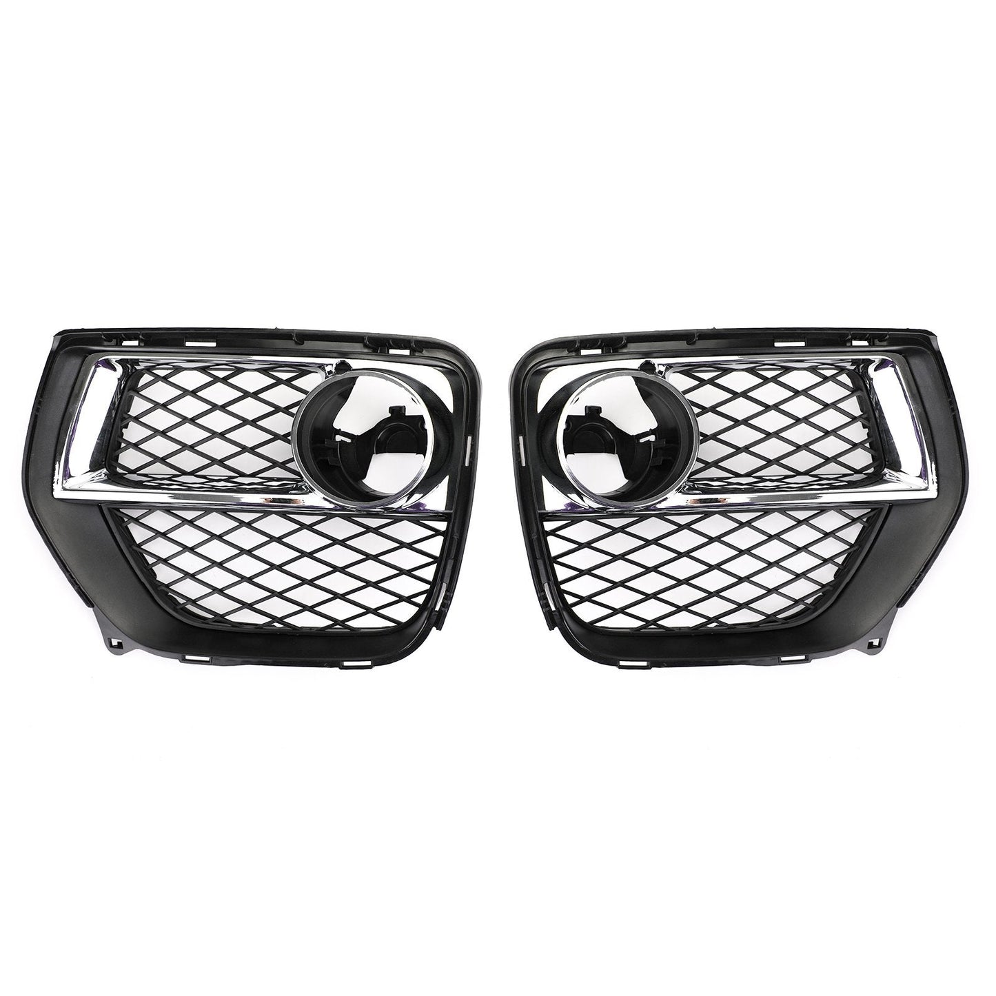 2012-2014 BMW X6 E71 Front Bumper Closed Grid Fog Light Grille — Left & Right Pair