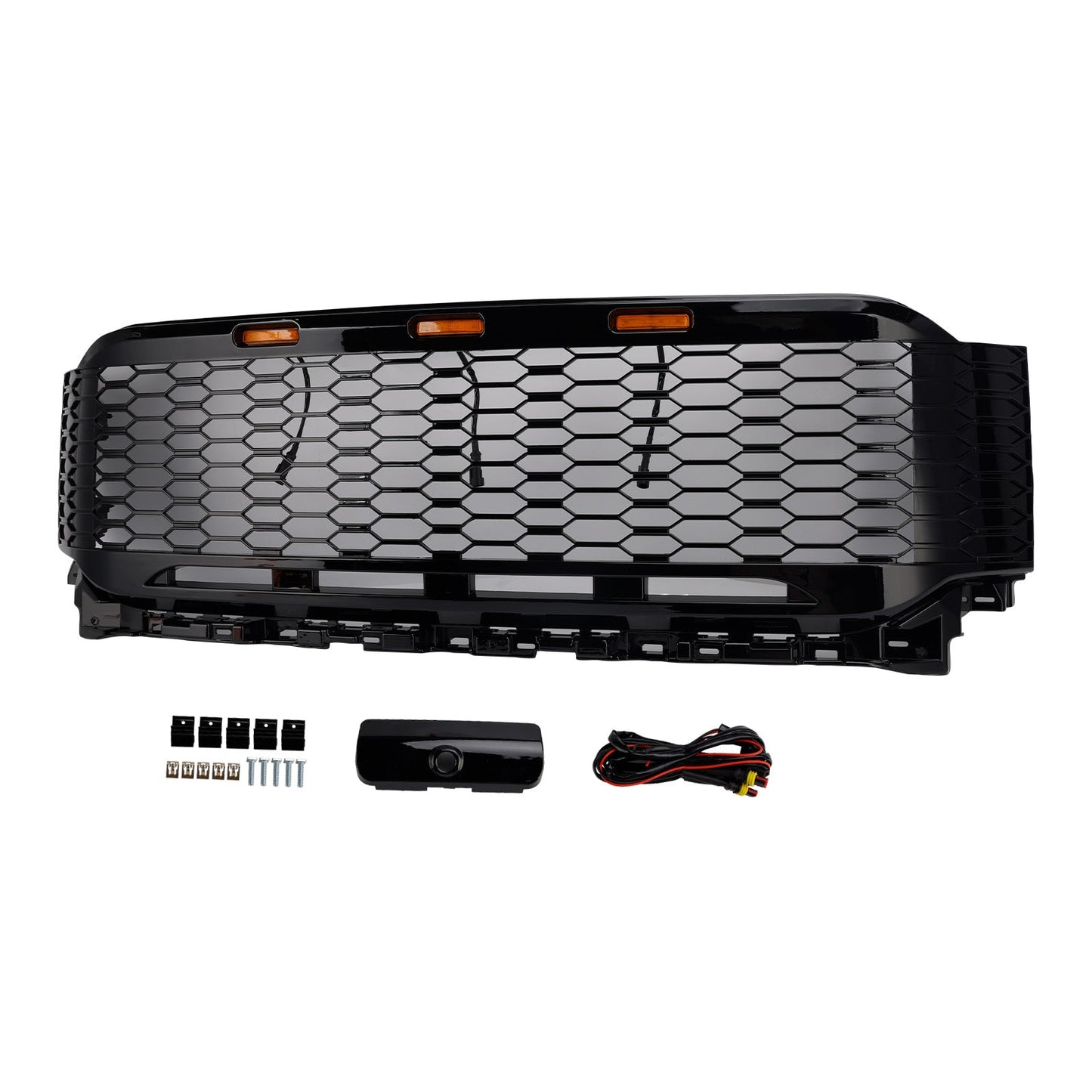 Replacement ABS Front Bumper Grille Grill Fit Ford F150 2021-2023 Raptor W/ LED