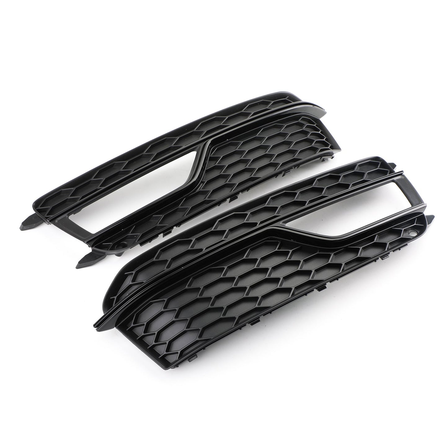 2013-2016 Audi A5 S5 Black Front Fog Lamp Trim Grill — Pair (8T0807681K)