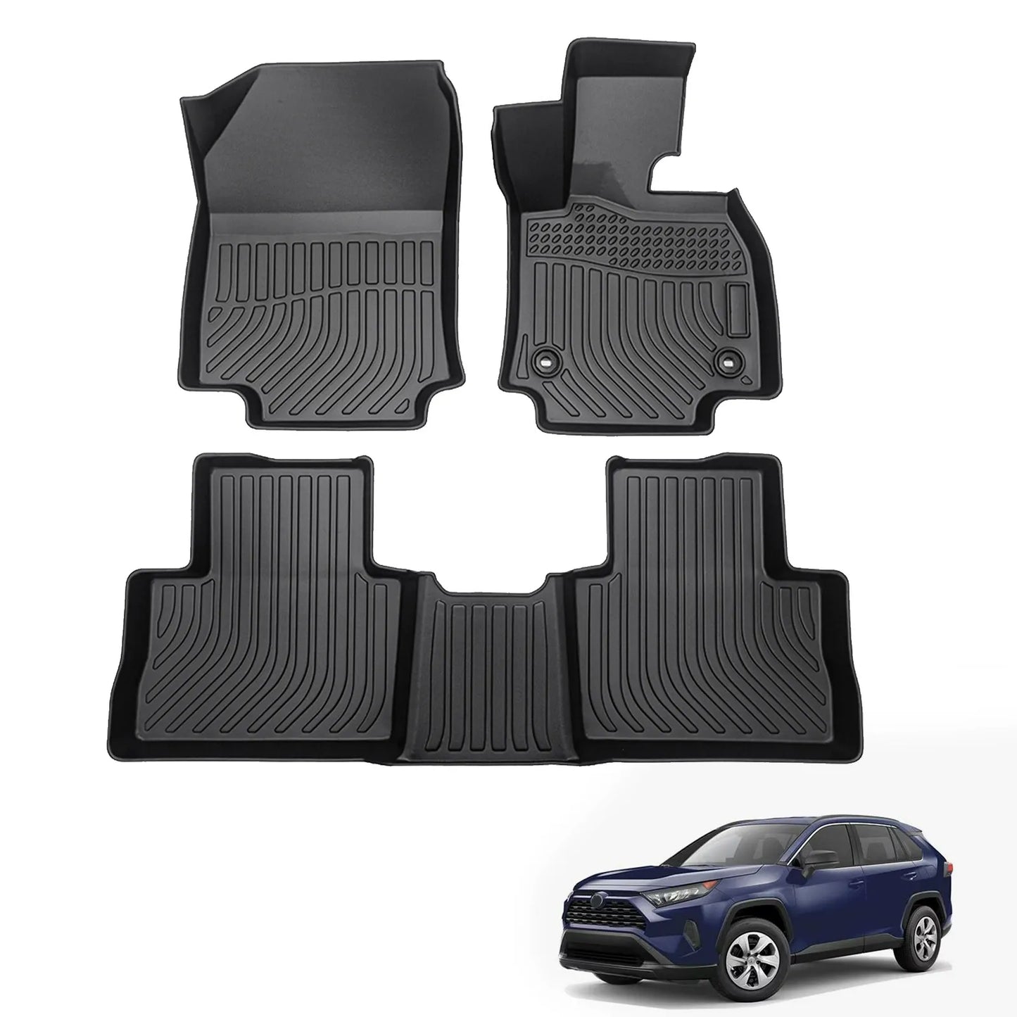 for 2019-2024 Toyota RAV4 RHD TPE Car Floor Mats
