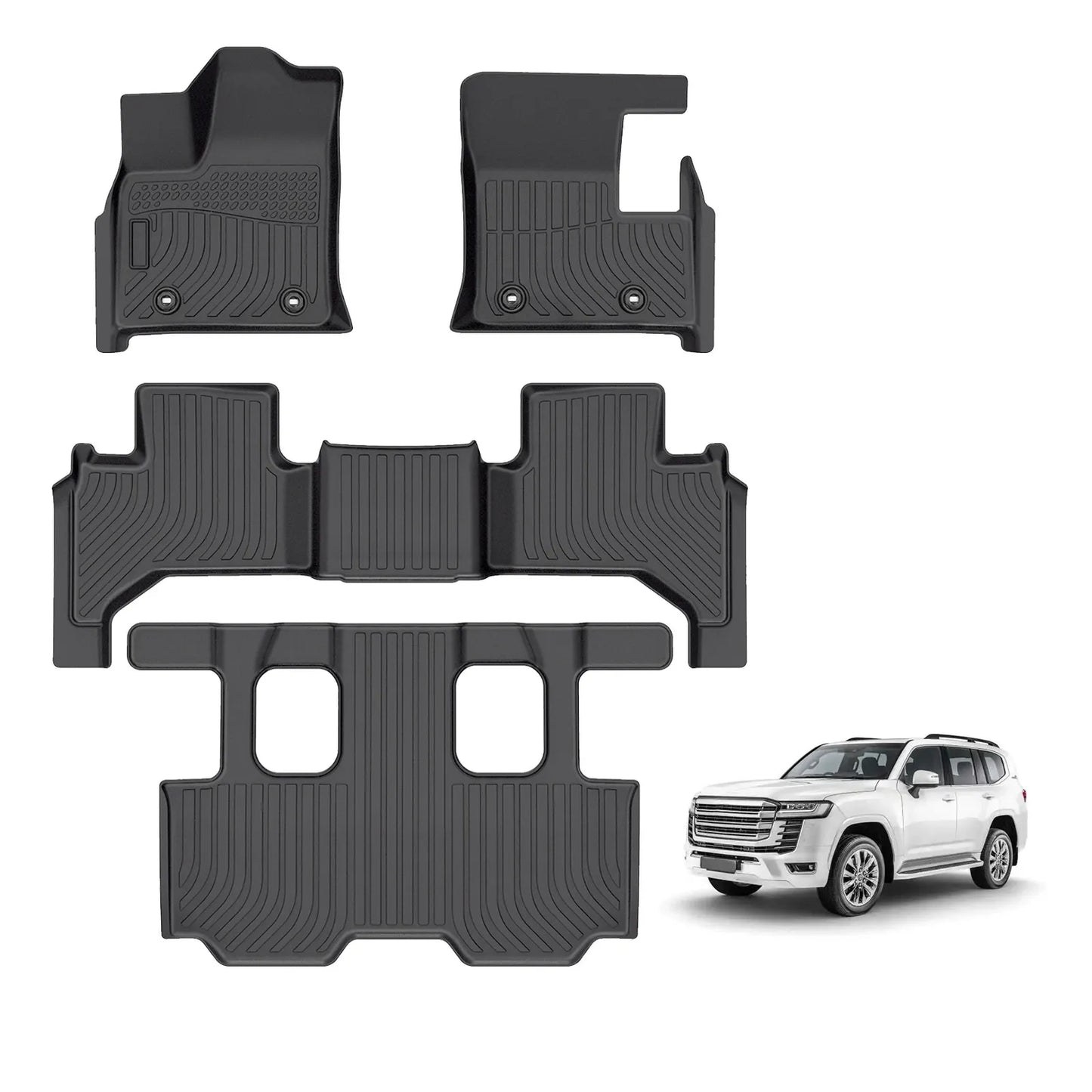 for 2022-2025 Toyota Land Cruiser LC300 TPE Car Floor Mats