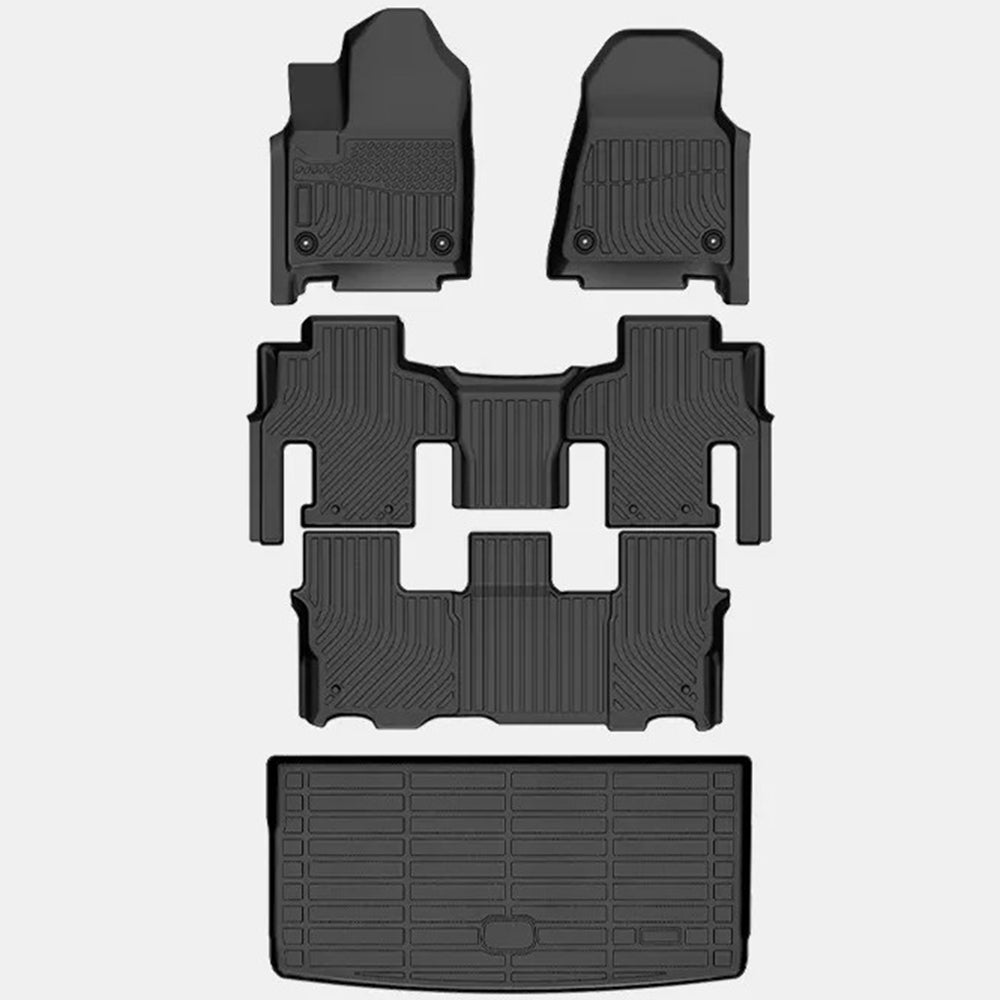for 2022-2025 Jeep Wagoneer 8 Seater & 8 L Seater TPE Car Floor Mats