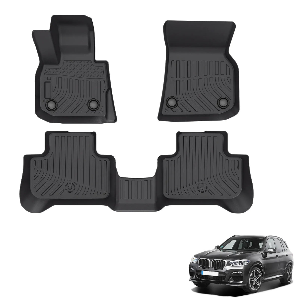 Custom all-weather floor mats for BMW X3