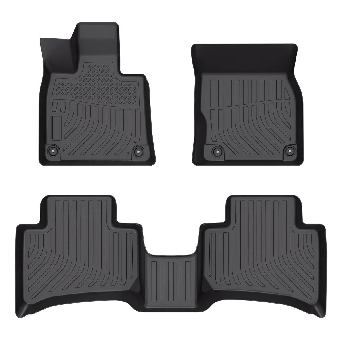 Custom fit TPE all-weather floor mats with raised edges