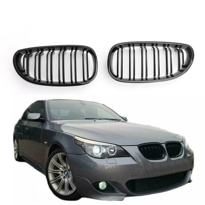 2004-2009 BMW 5 Series E60 E61 M5 520i 530i Gloss Black Sport Front Kidney Grille