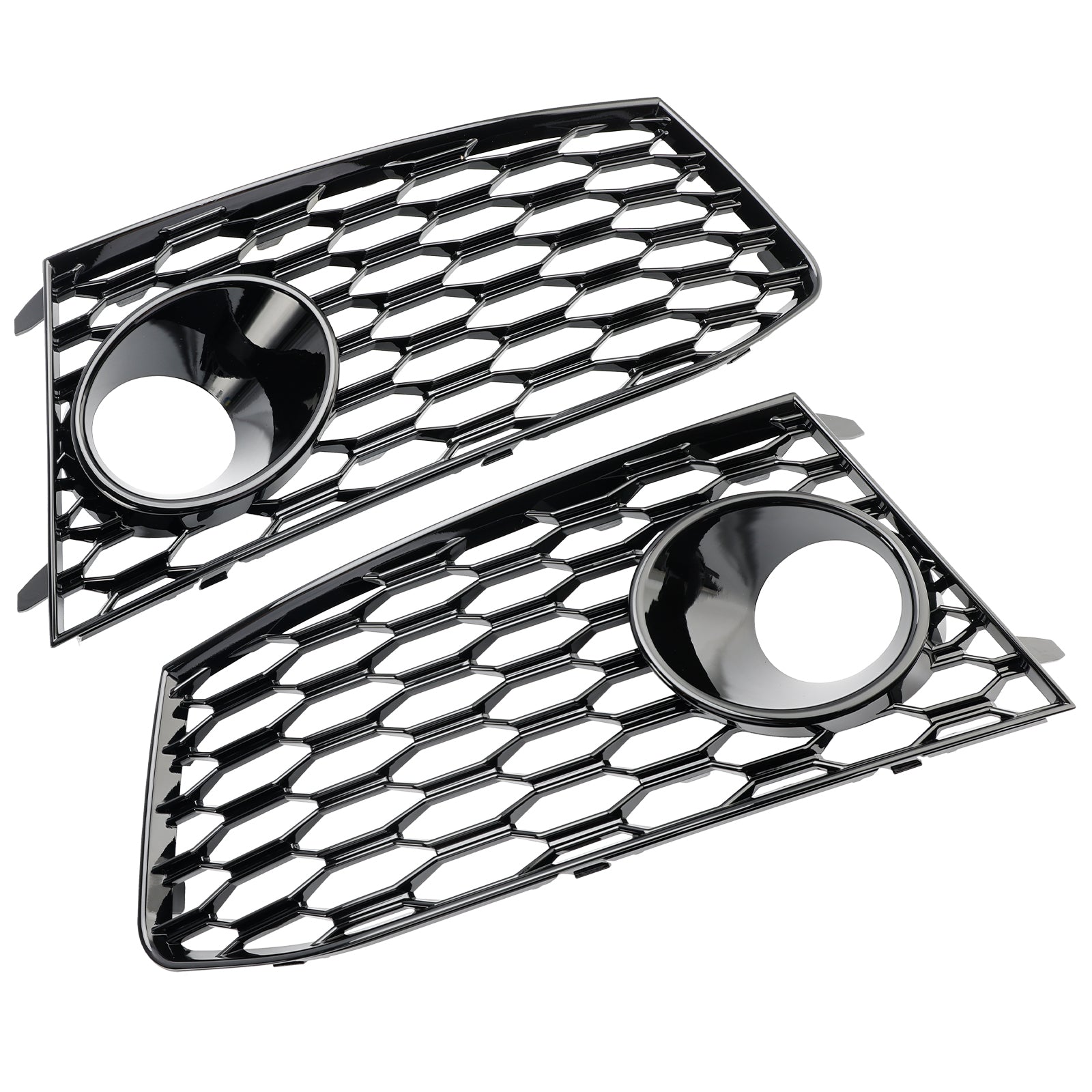 2014-2018 Audi RS7 Front Bumper Fog Light Lamp Frame Grille Cover — Pair
