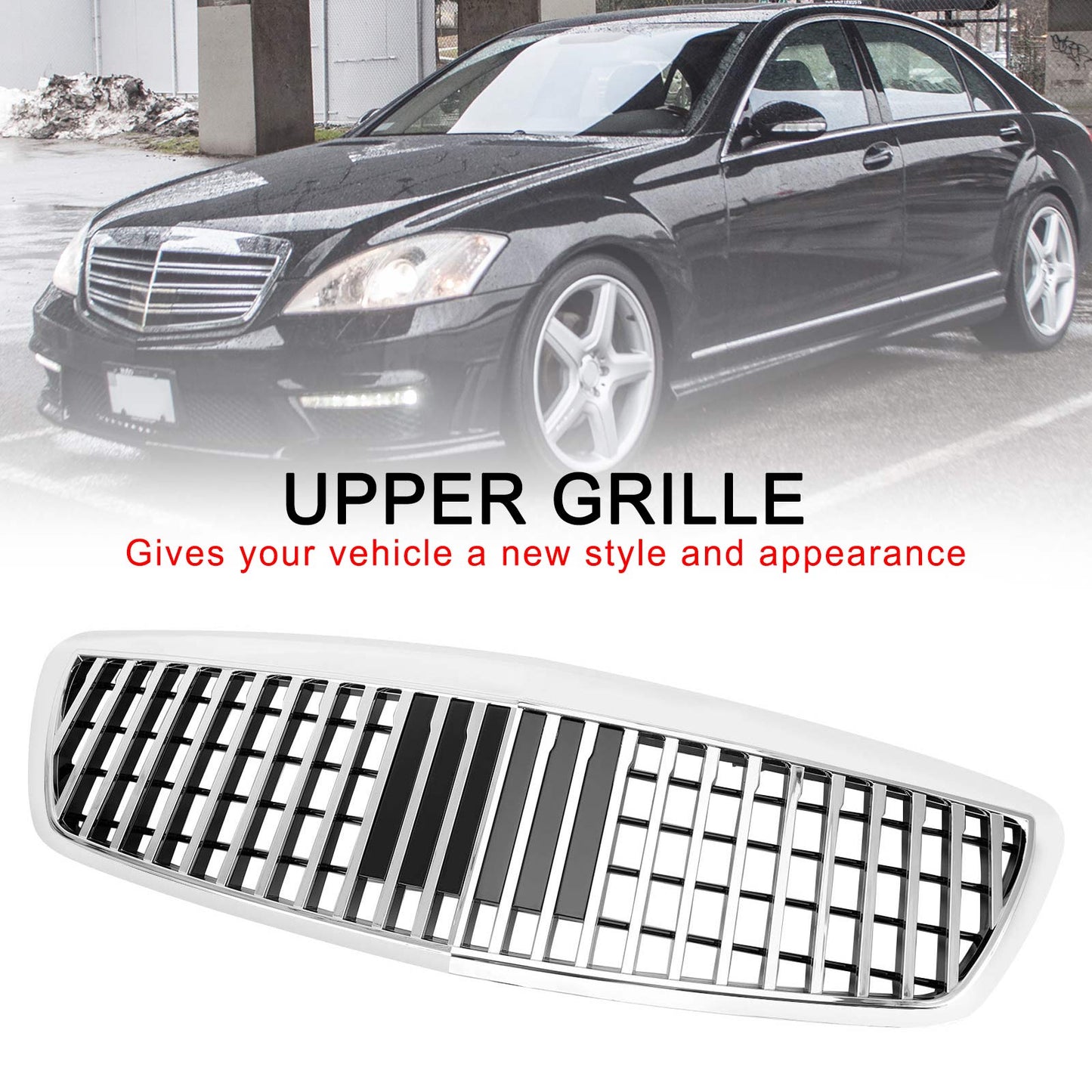 2007-2009 Mercedes-Benz S-Class W221 S450 S550 S63 Maybach Style Chrome Grille (MB2055869)