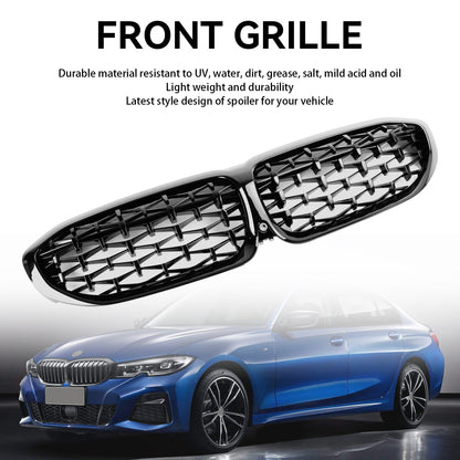 2019-2022 BMW 3 Series G20 G28 Diamond Black Front Kidney Grille (51138072085)