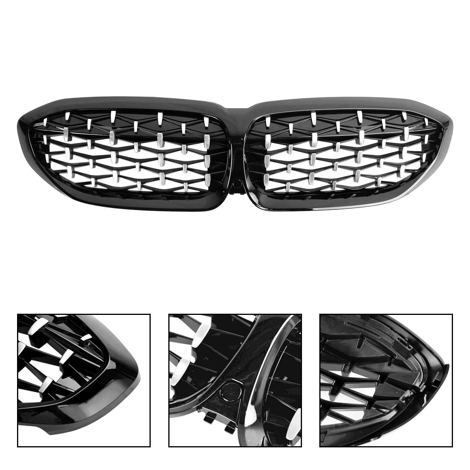 2019-2022 BMW 3 Series G20 G28 Diamond Front Kidney Grille (51138072085)