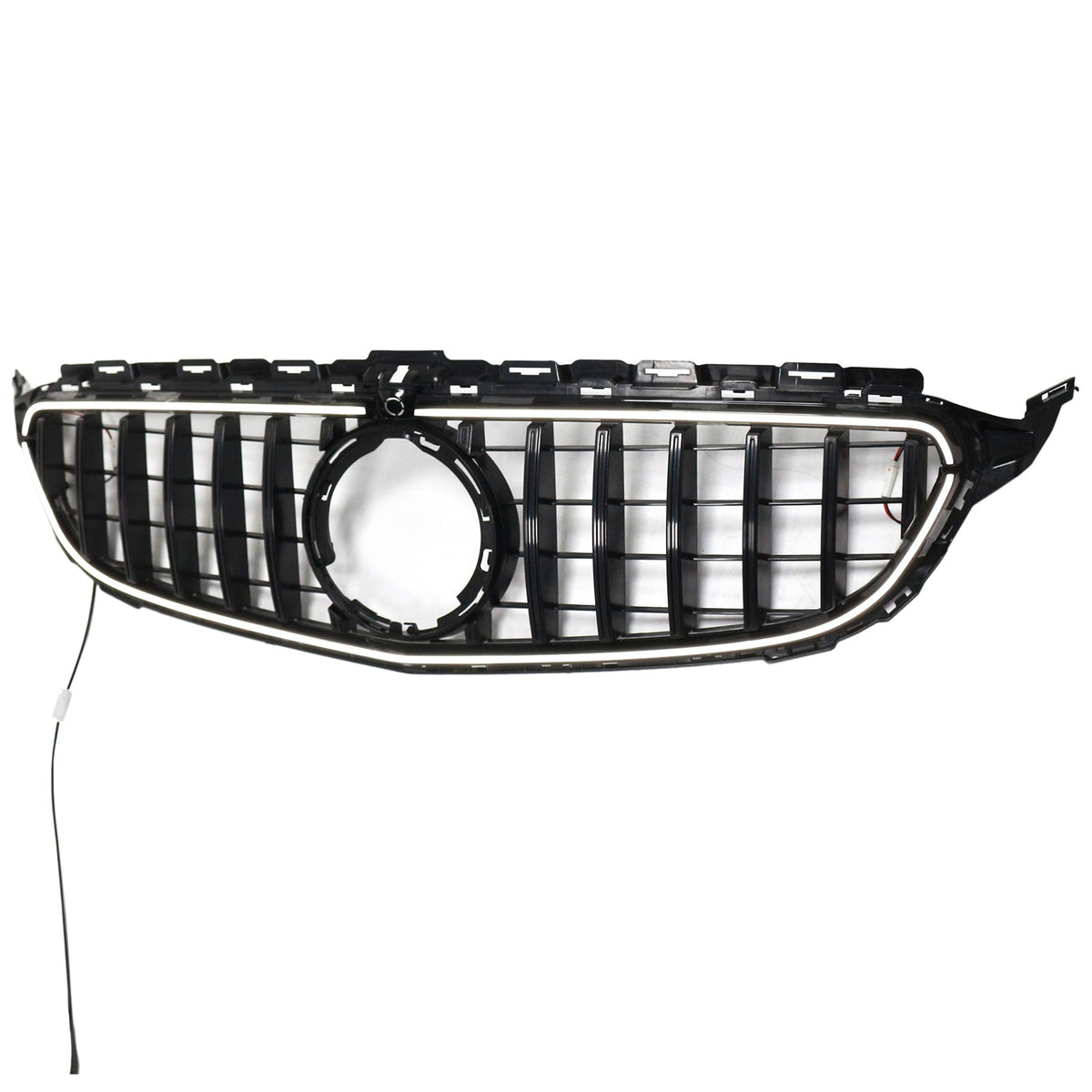 2015-2021 Mercedes-Benz C-Class W205 C200 C250 C300 C350 Black Front Bumper Grille with LED