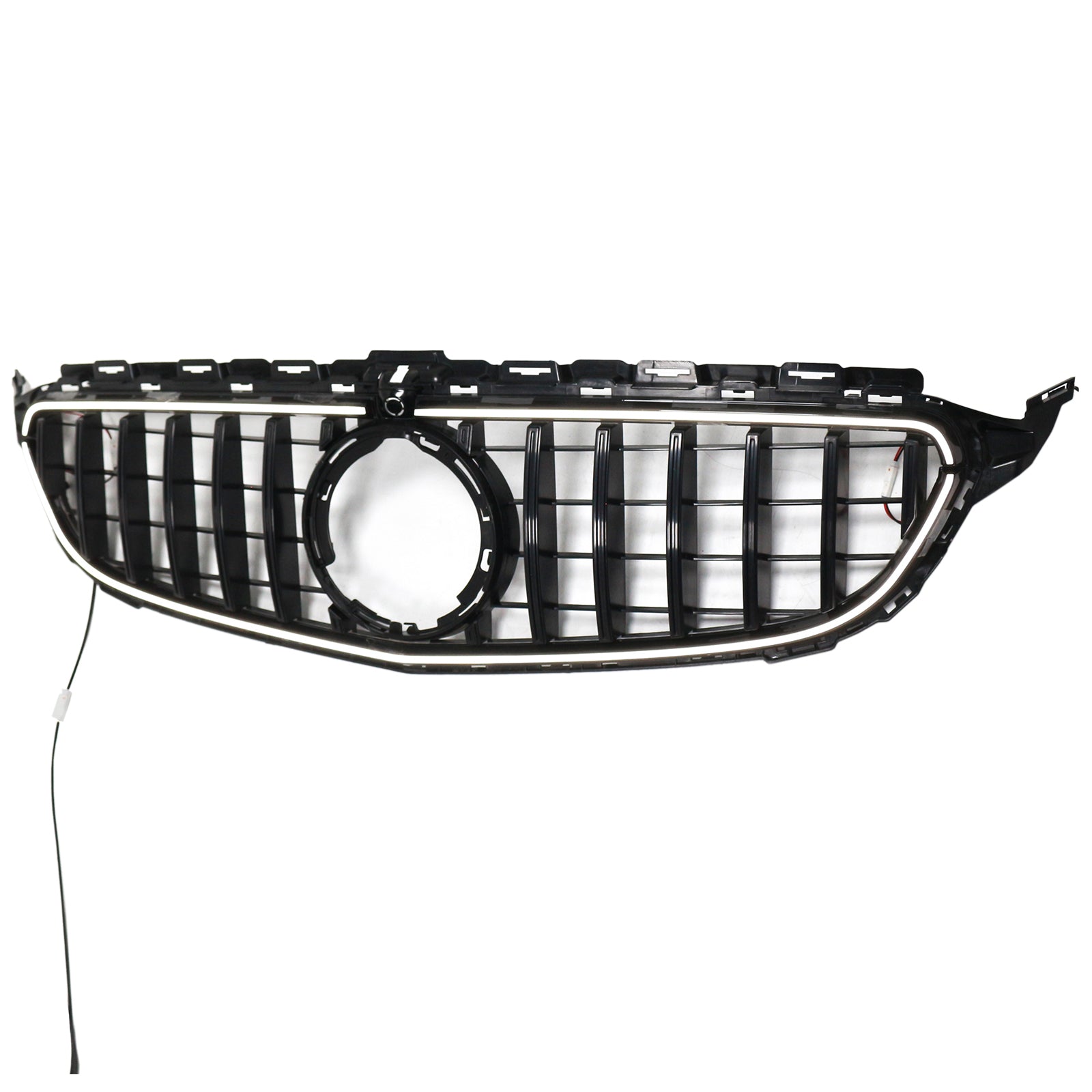 2015-2021 Mercedes-Benz C-Class W205 C200 C250 C300 C350 Black Front Bumper Grille with LED
