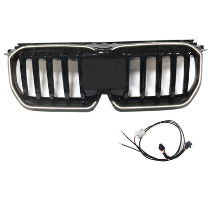 2023-2024 BMW X1 U11 U12 Gloss Black Front Bumper Kidney Grille — Large Set