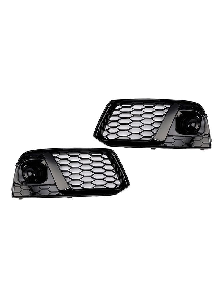 2018-2019 Audi Q5 SQ5 Black Front Honeycomb Fog Lamp Grille Cover