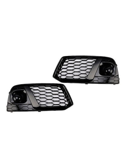 2018-2019 Audi Q5 SQ5 Black Front Honeycomb Fog Lamp Grille Cover