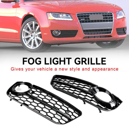 2007-2011 Audi A5 Standard Style Honeycomb Front Fog Lamp Cover Grill — Pair (1522024)