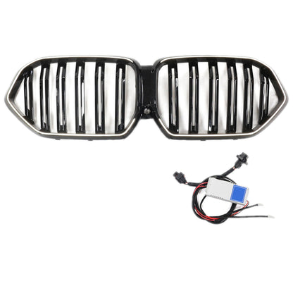 2020-2022 BMW X6 G06 M50i Gloss Black Front Bumper Grille with Camera Hole