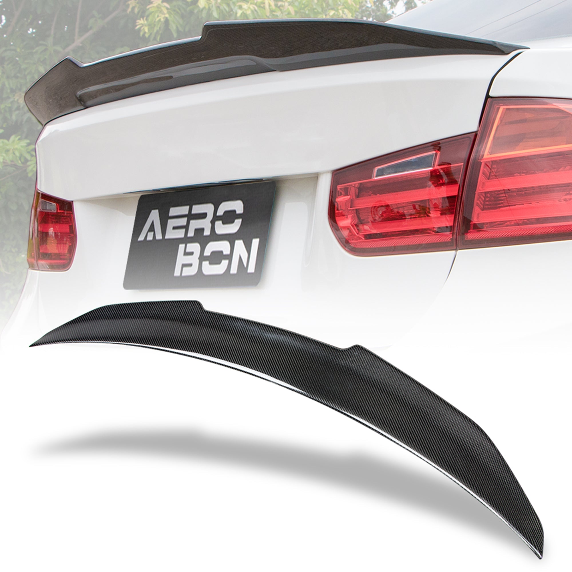 AeroBon CF Trunk Spoiler BMW 3 Series F30 / M3 F80 (2013-2018) H - main hero view