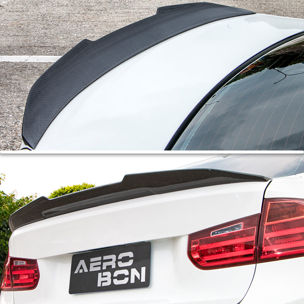 AeroBon CF Trunk Spoiler BMW 3 Series F30 / M3 F80 (2013-2018) H - close-up detail