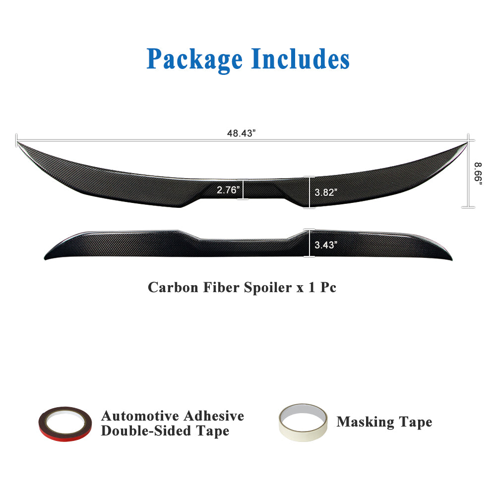 AeroBon CF Trunk Spoiler BMW 3 Series F30 / M3 F80 (2013-2018) MP - product detail view