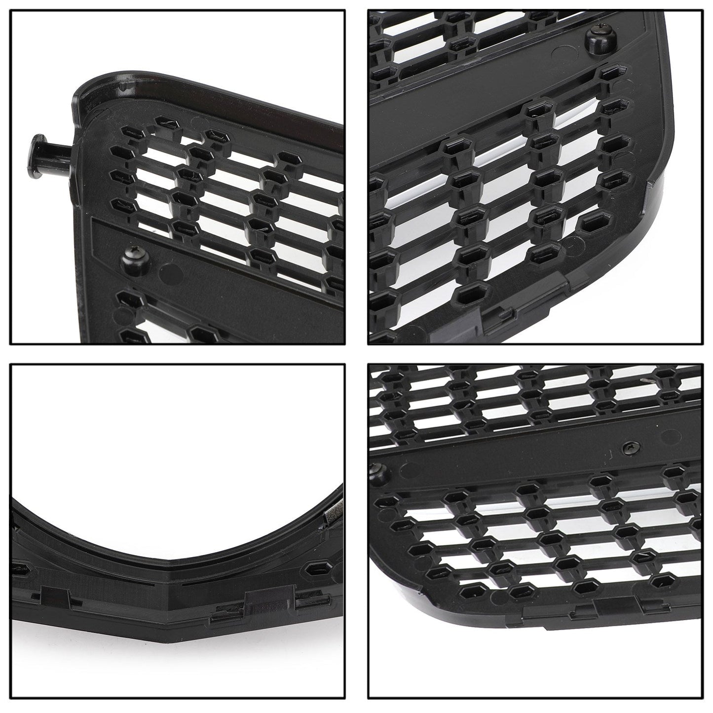 2008-2014 Mercedes-Benz C-Class W204 C180 C200 C300 Diamond Black Chrome Front Grille