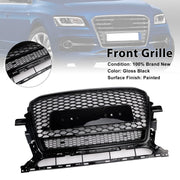 2013-2017 Audi Q5 Gloss Black Front Honeycomb Bumper Grille