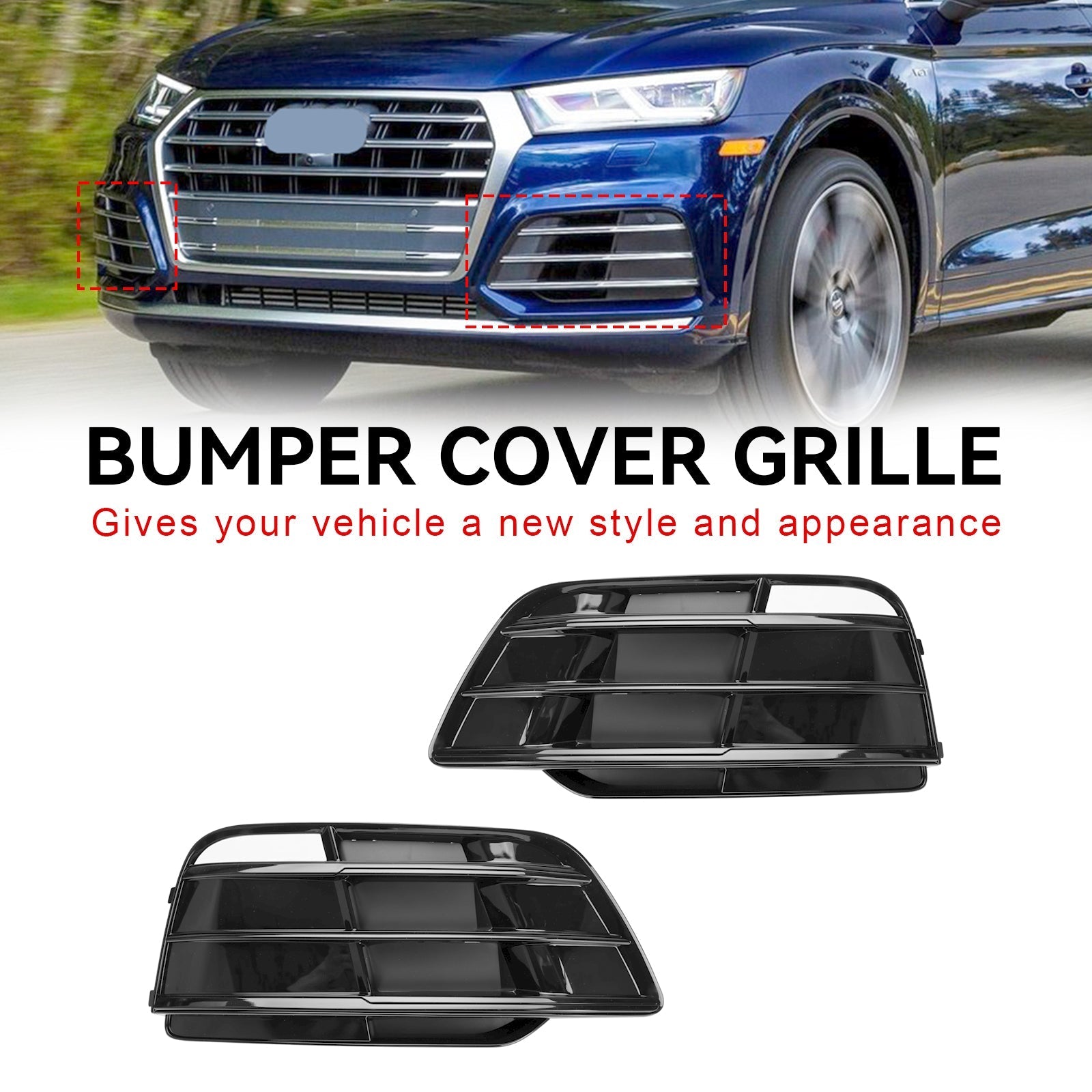 2018-2022 Audi SQ5 Q5 S-Line Pre-Facelift Front Bumper Grille (80A807679MRU6)
