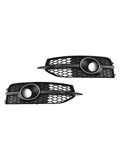 2012-2015 Audi A7 S-Line S7 Black Front Bumper Fog Light Grille Cover