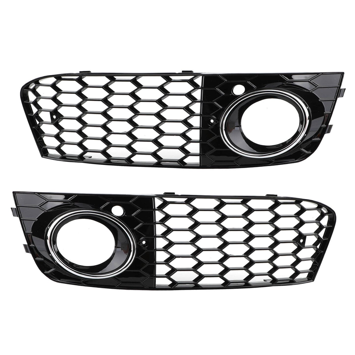 2009-2012 Audi A4 B8 Honeycomb Mesh Fog Light Open Vent Grill Intake — Pair