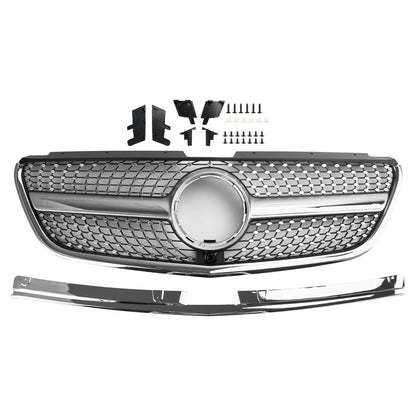 2015-2019 Mercedes-Benz Vito W447 GT Style Diamond Front Bumper Grille