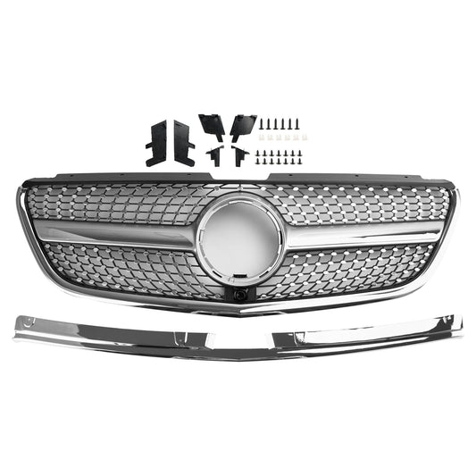 2015-2019 Mercedes-Benz Vito W447 GT Style Diamond Front Bumper Grille