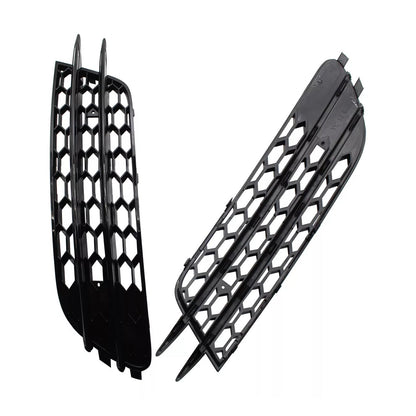 2012-2015 Audi A6 C7 Front Bumper Honeycomb Fog Light Grille — Pair (4G0807681 / 4G0807682)
