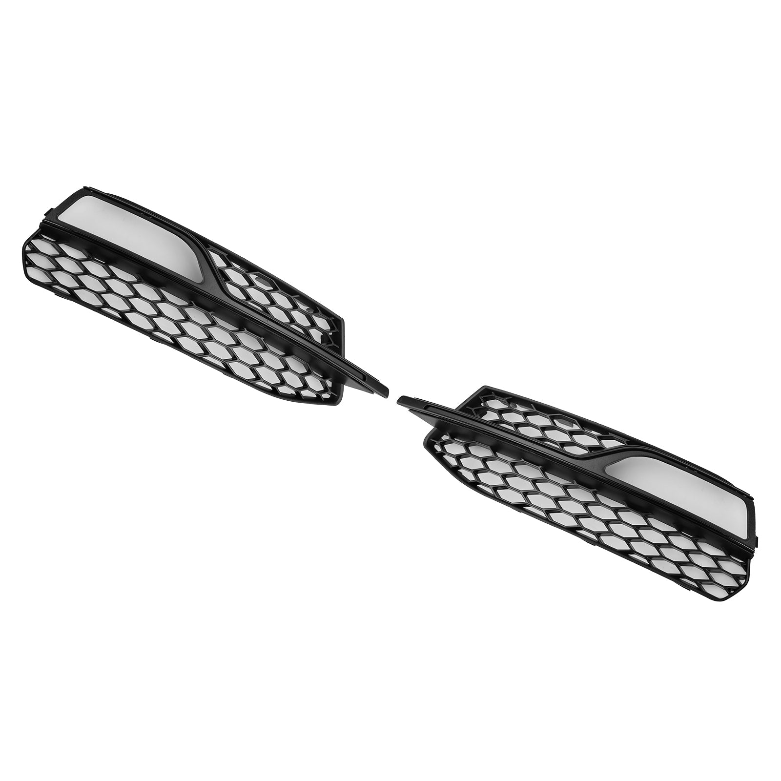 2013-2016 Audi A3 S-Line Front Lower Bumper Fog Light Cover Grille — Pair (8V3807681G / 8V3807682G)