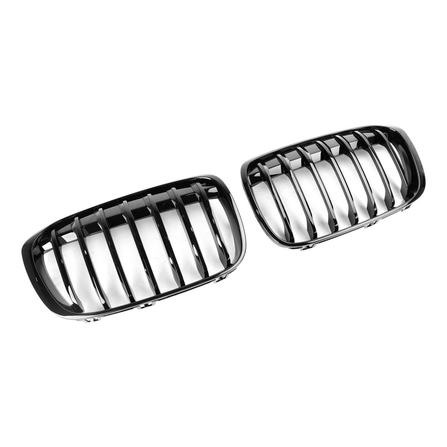 2016-2018 BMW X1 F48 F49 Gloss Black Front Kidney Grille — Pair