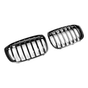 2016-2018 BMW X1 F48 F49 Gloss Black Front Kidney Grille — Pair