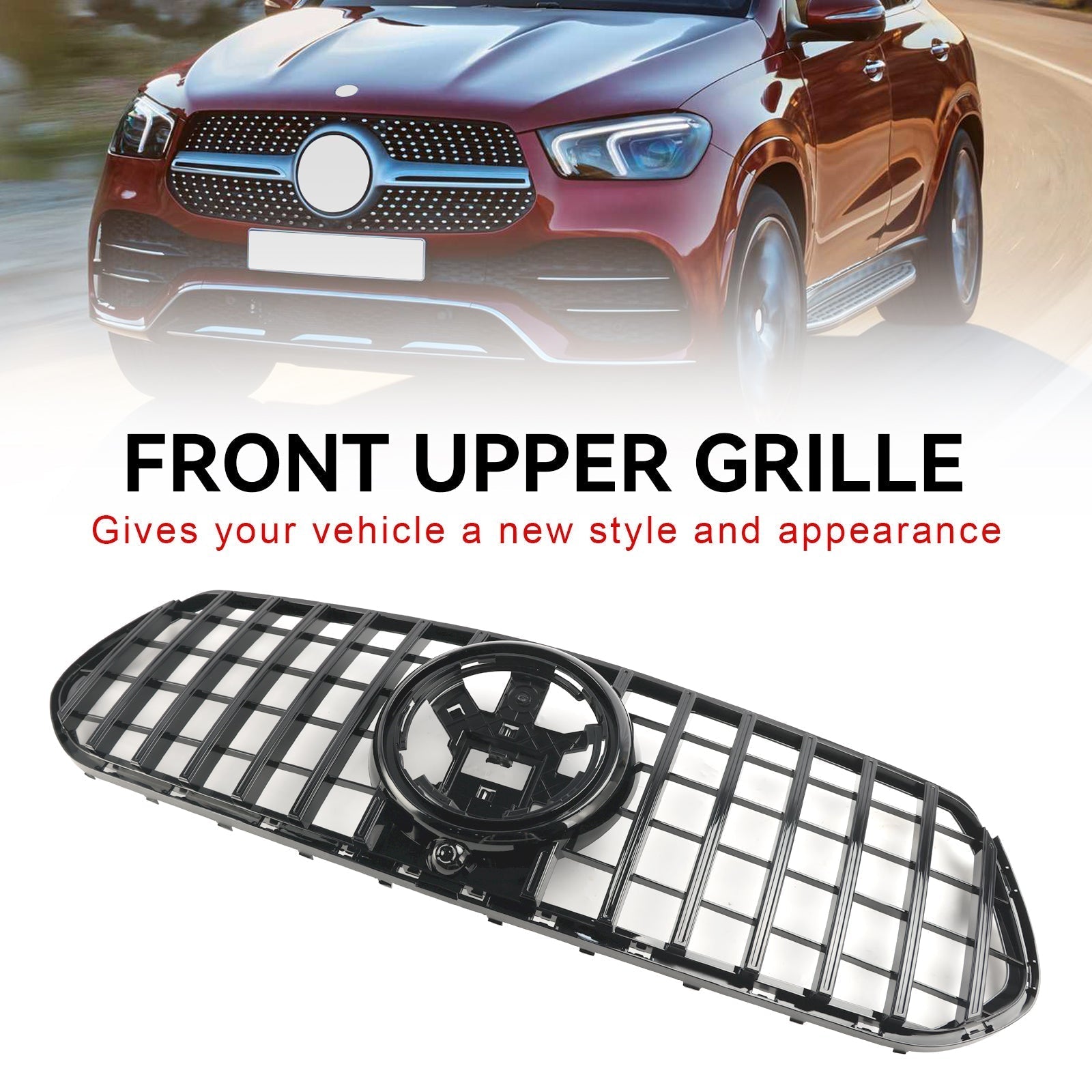 2019-2023 Mercedes-Benz GLE SUV V167 Pre-Facelift Gloss Black Front Grille