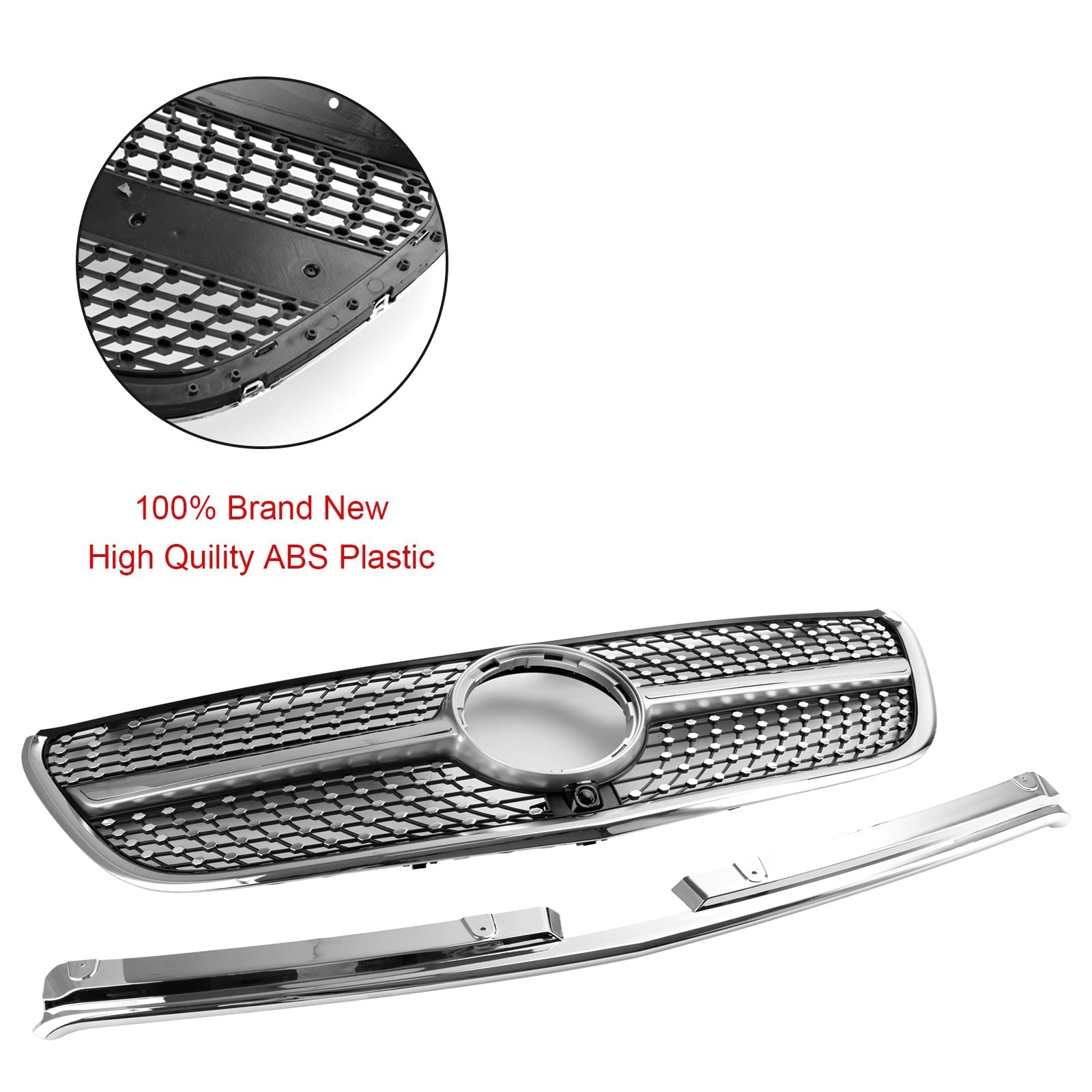 2015-2019 Mercedes-Benz Vito W447 GT Style Diamond Front Bumper Grille