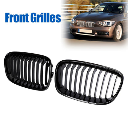 2012-2014 BMW 1 Series F20 F21 3-Door Pre-Facelift Front Bumper Kidney Grille — Pair (51137239021 / 51137262119)